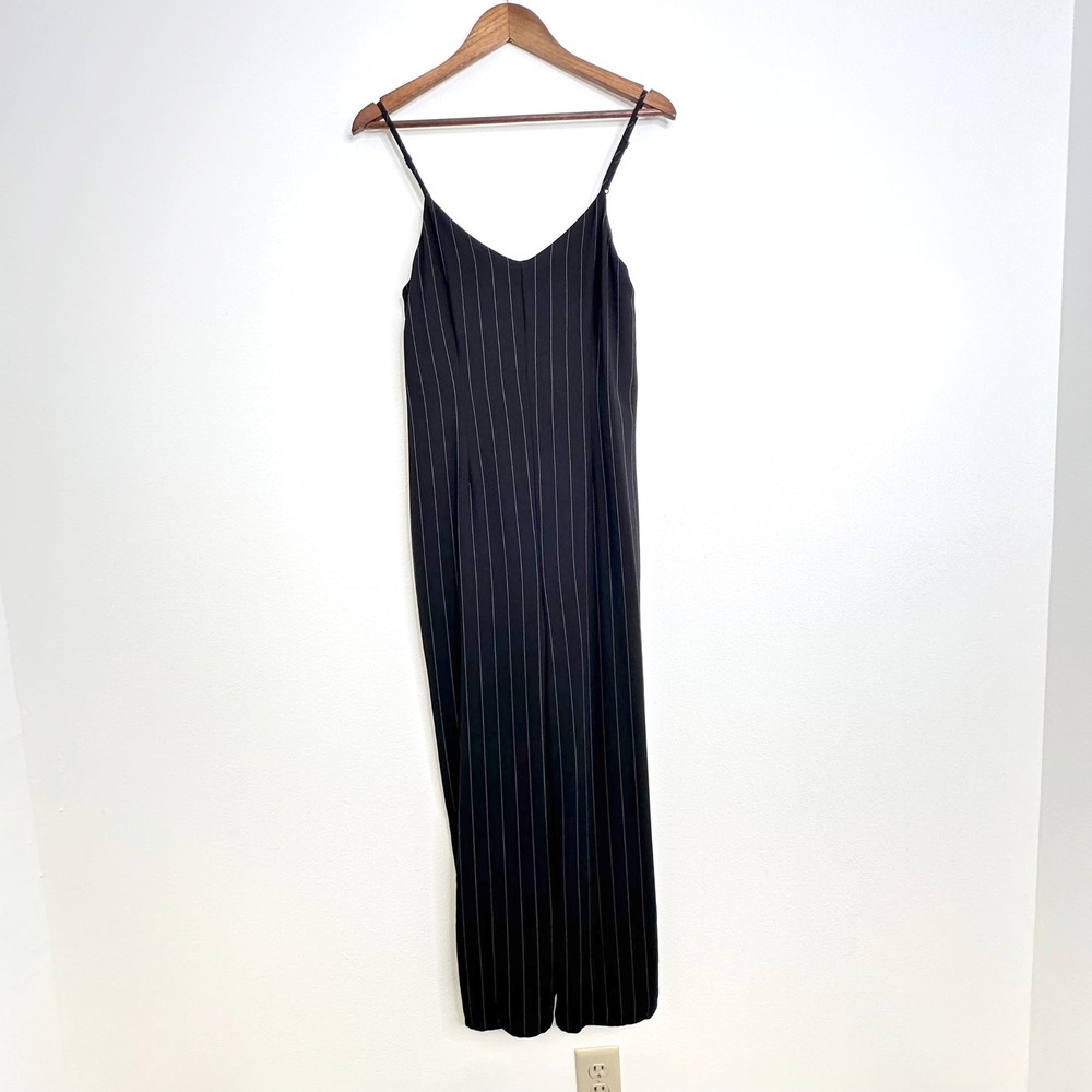 Cupcakes‎ and Cashmere Lana Pinstripe Wide Leg Jumpsuit Black Size S - Picture 2 of 7